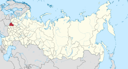 Die ligging van Smolensk-oblast in Rusland.