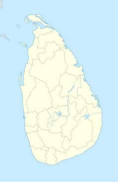 Mapa konturowa Sri Lanki, po prawej znajduje się punkt z opisem „Madakalapuwa”