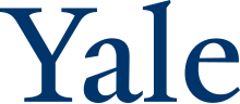Logo Universitas bertuliskan "Yale".