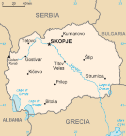 Repubblica di Macedonia - Mappa