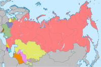 Sovjetunionen 1956–91. • Avskaffad: Karelsk-finska SSR. • Not: Krim hade 1954 överförts från Ryska SFSR till Ukrainska SSR.