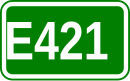 Zeichen der Europastraße 421