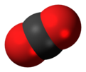 Space-fillin model o carbon dioxide