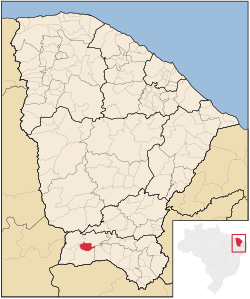 Localização de Potengi no Ceará