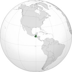 Położenie Gwatemali