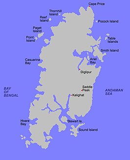 Kaart van Noord-Andaman