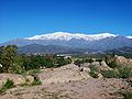 Sierras de Famatina, vedute da Chilecito. Cerro Famatina conosciuto anche come il Nevado de Famatina, con 6250 m s.l.m.