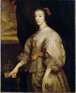 La Reine Henriette Marie, 1632-1635. Dulwich Picture Gallery.