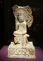 Maitreya, China, Hebei Province, Northern Qi dynasty, 550–577. The Chinese "contemplation posture" variant