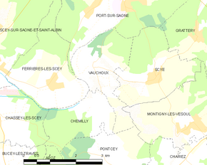 Poziția localității Vauchoux