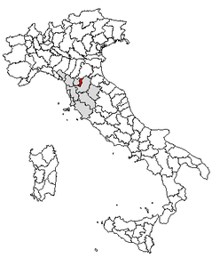 Poziția regiunii Provincia di Prato