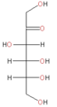 D-fructose (représentation de Fischer).