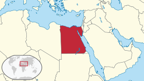 Kart over Den arabiske republikken Egypt