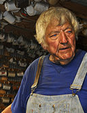 M.T. Liggett as he appears in his workshop in Mullinville (2013)