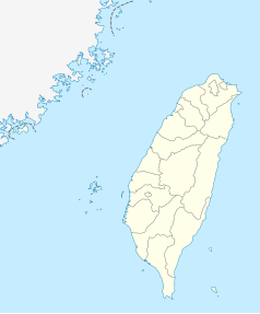 Mapa konturowa Republiki Chińskiej, na dole znajduje się punkt z opisem „Kaohsiung”
