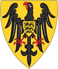 Våpenskjoldet til Hohenstaufen som tysk-romersk keiser