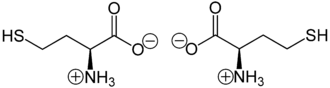 Zwitterionen von L- bzw. D-Homocystein