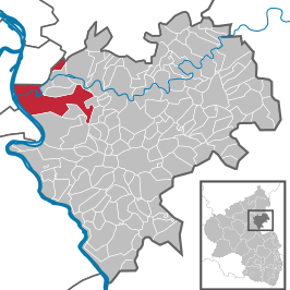 Kaart van Lahnstein