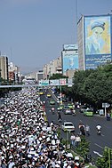 מפגינים בטהראן במהלך תנועת המחאה סביב הבחירות לנשיאות איראן ב-2009