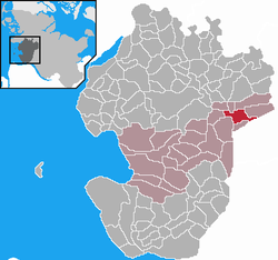 Elhelyezkedése Schleswig-Holstein térképén