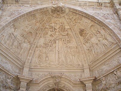 Reliefs above the main portal