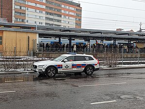 SJs nya trafikledningsfordon i Stockholm.