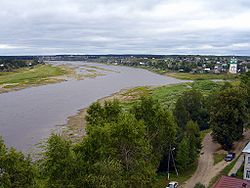 The Sukhona River near the town of Totma in Totemsky District