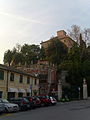 Villa Rossi Martini fotografata da piazza Bernardo Poch.
