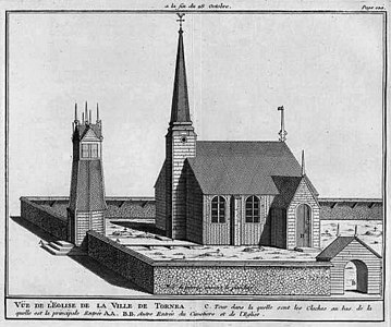 L'église de Tornea, repère géodésique méridional de la triangulation[N 15].