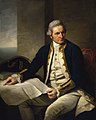 Image 18Famous official portrait of Captain James Cook who proved that waters encompassed the southern latitudes of the globe. "He holds his own chart of the Southern Ocean on the table and his right hand points to the east coast of Australia on it." (from Southern Ocean)