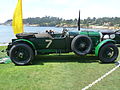 Una Bentley 4½ Litre da competizione (1928) in verde da corsa britannico