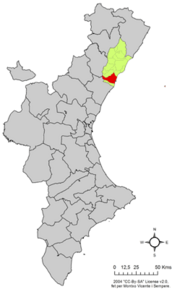 Poziția localității Castellón de la Plana
