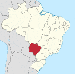 Localização de Mato Grosso do Sul no Brasil