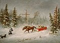 The Blizzard (Le Blizzard), peinture à l'huile, 1857, Musée des beaux-arts du Canada