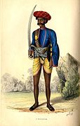 Oficial indio con un talwar (1850)