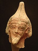 Terracotta votary figurine(s) from sanctuary of Astarte at Kamelarga, Cyprus 600-500 BCE Ashmolean Museum 13.jpg