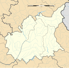 Mapa konturowa Alp Górnej Prowansji, blisko centrum u góry znajduje się punkt z opisem „Selonnet”
