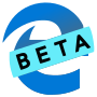 Thumbnail for File:Microsoft Edge Beta Logo (2018).svg