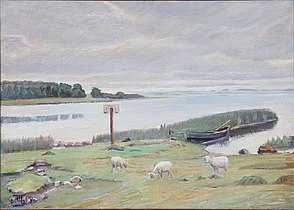 Graavejrsdag ved fjorden. Bogenæs (Bognæs?), 1919