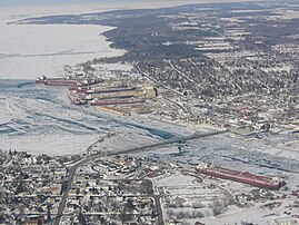 Aerial view of Sturgeon Bay