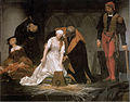 Poprava Lady Jane Grey, obraz Paula Delaroche