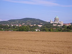 A Vaskapu Párkányból nézve, előtérben az esztergomi bazilika