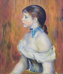 Người phụ nữ trẻ với Vòng choker Xanh, 1888