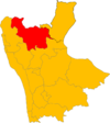 Mappa della Comunità Montana Pollino nella Provincia di Cosenza