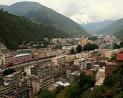 Visão geral da cidade de Barkam