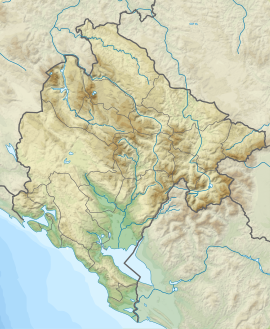 Poloha mesta v Čiernej Hore