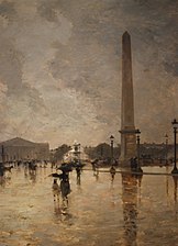 Alfred Smith, Averse place de la Concorde, 1888.