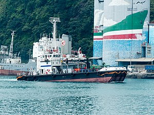 CPC No.10 fuel barge in Keelung Harbor