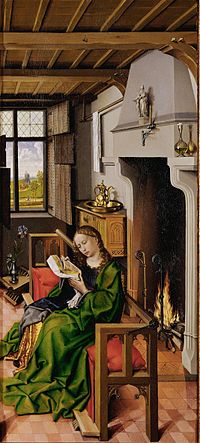 Robert Campin: Szent Barbara a toronyban (1438-as festmény)