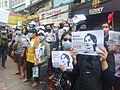 Image 35Protesters in Yangon carrying signs reading "Free Daw Aung San Suu Kyi" on 8 February 2021. (from History of Myanmar)